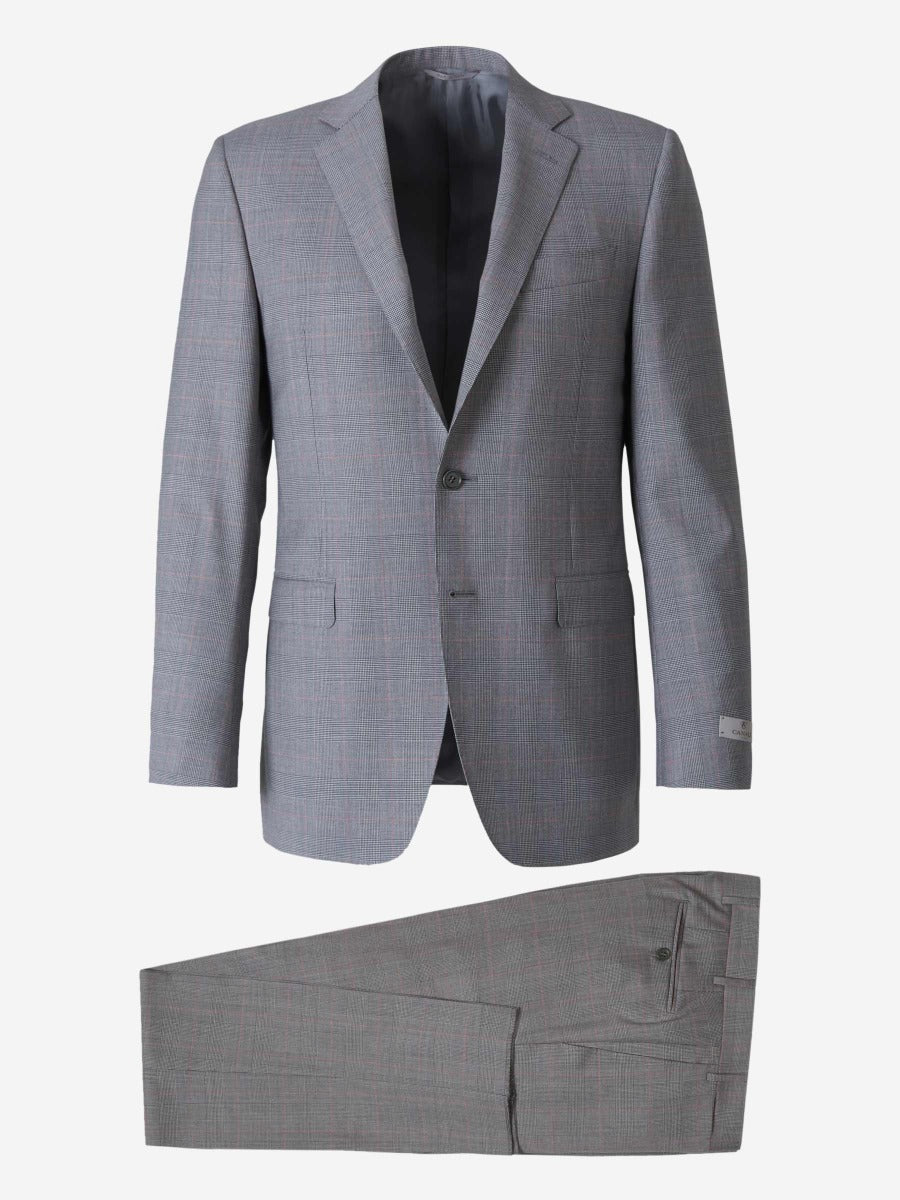 Canali Traje Príncipe De Gales color Gris Claro sku 312-002649 01 - Foto 9