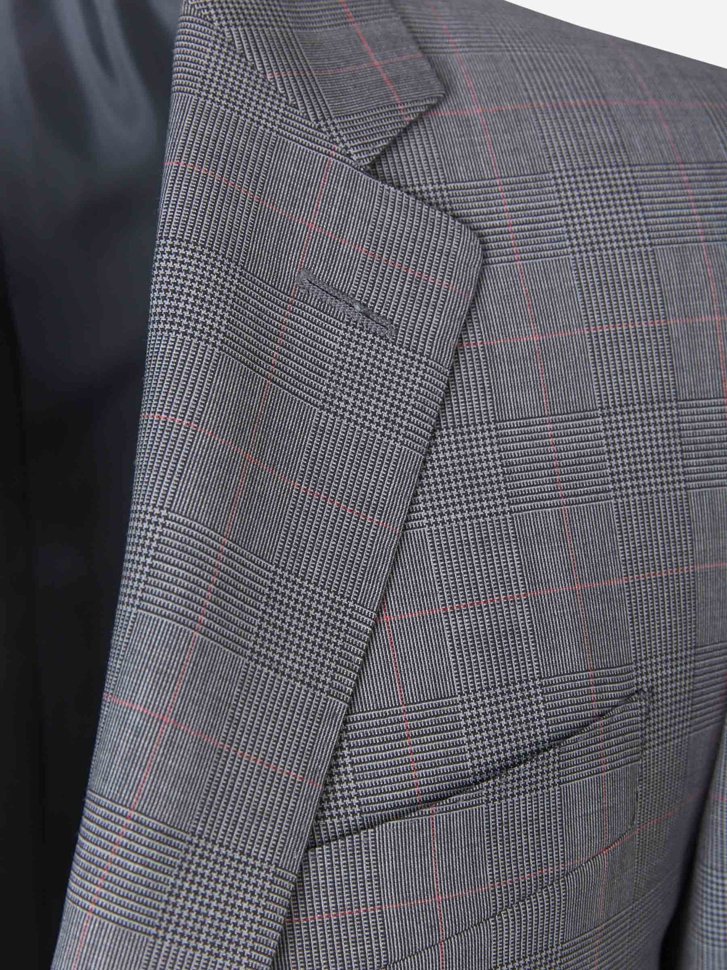Canali Traje Príncipe De Gales color Gris Claro sku 312-002649 01 - Foto 2