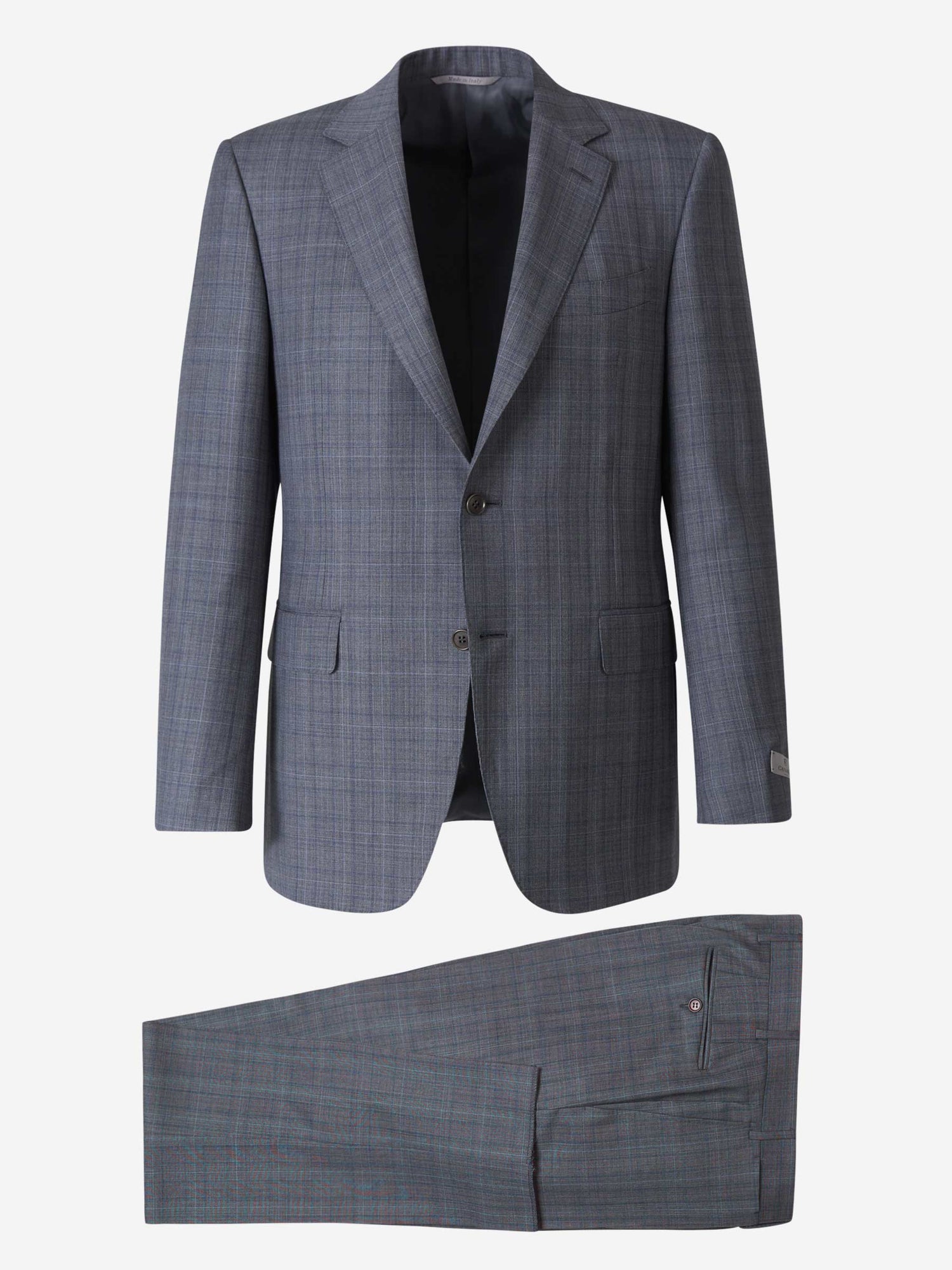 Outlet online Canali Hombre Traje Cuadros Lana color Gris Carbón sku 312-002650 01 - Foto 1