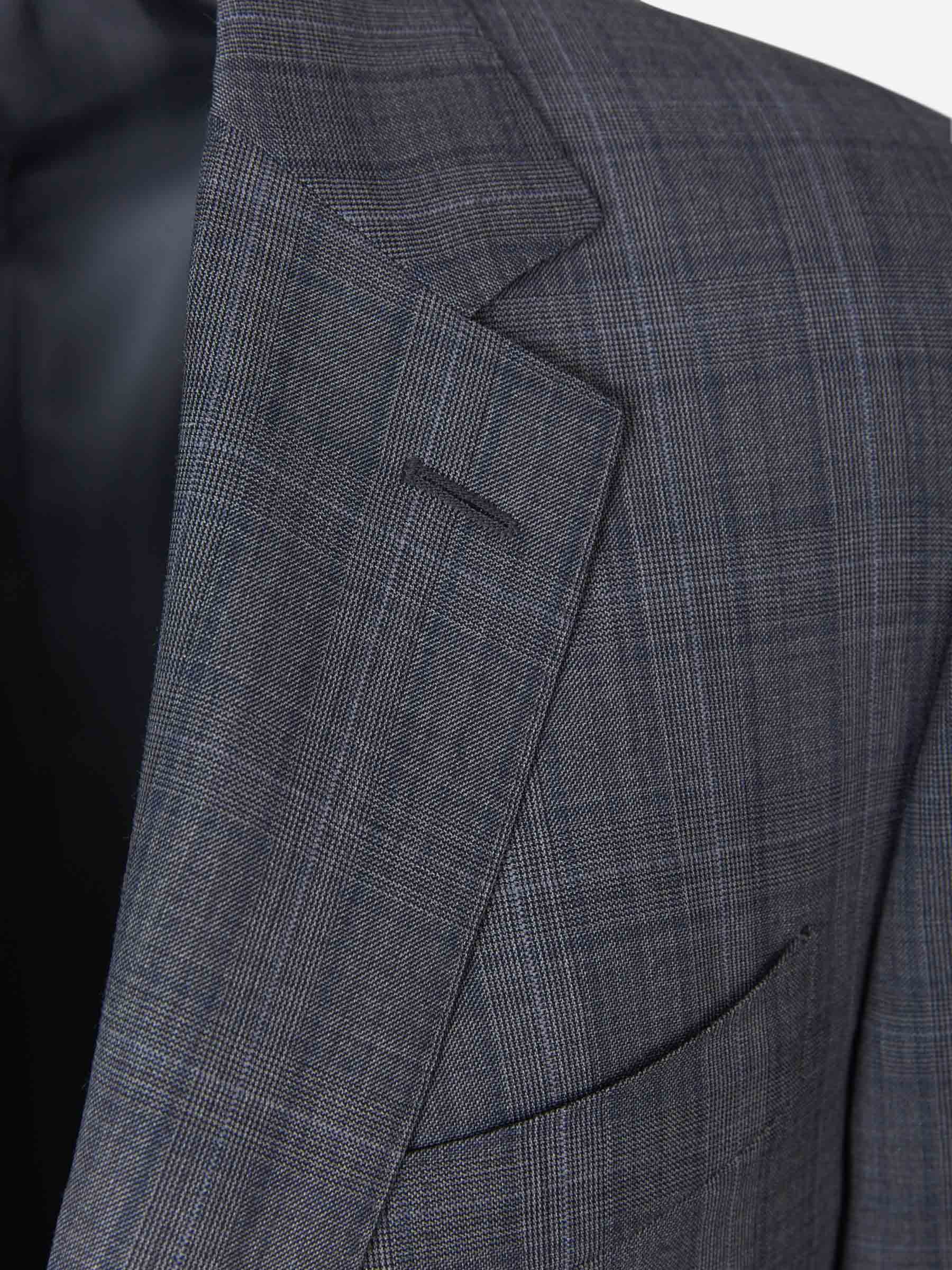 Outlet online Canali Hombre Traje Cuadros Lana color Gris Carbón sku 312-002650 01 - Foto 3