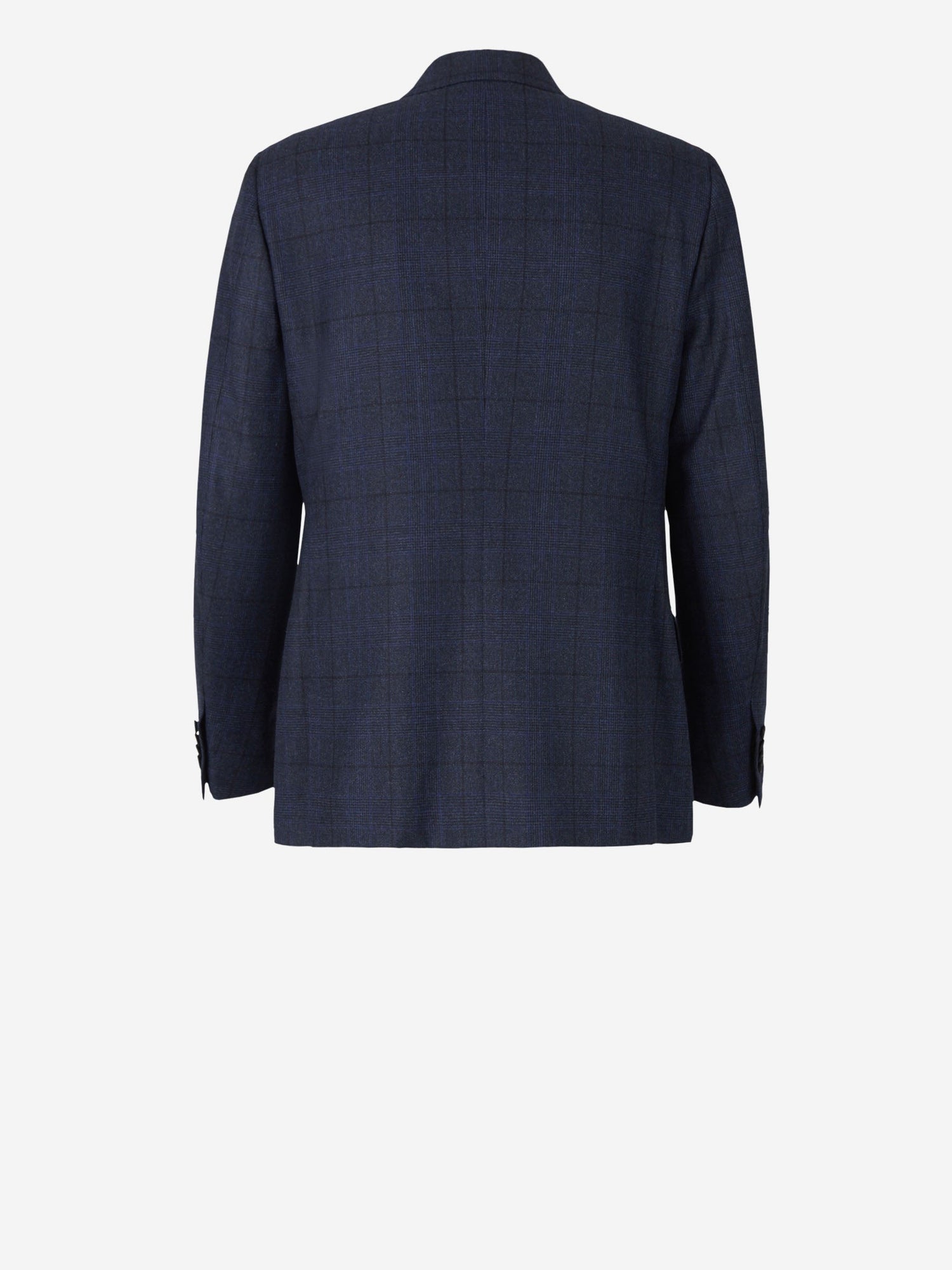 Outlet online Isaia Hombre Traje de Lana y Cashmere a Cuadros color Azul Noche sku 312-002680 01 - Foto 2