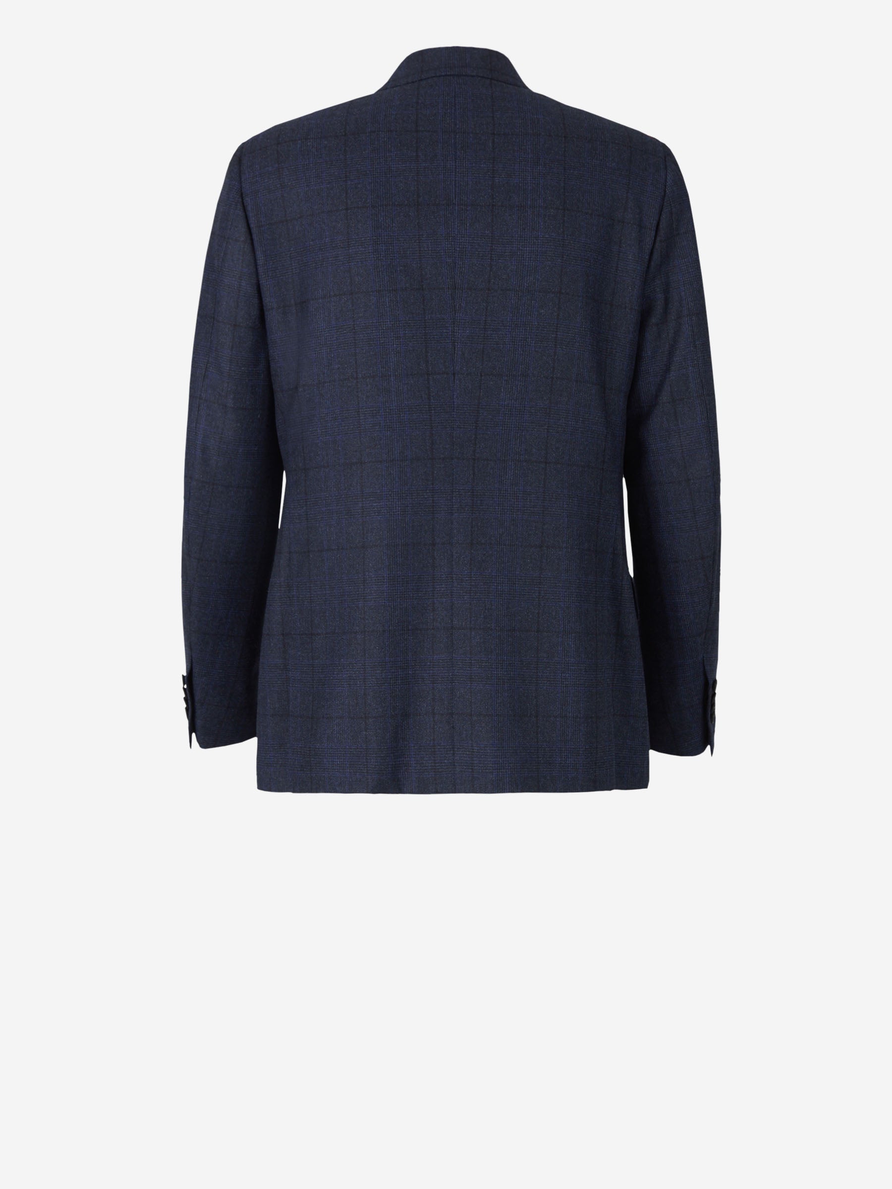 Outlet online Isaia Hombre Traje de Lana y Cashmere a Cuadros color Azul Noche sku 312-002680 01 - Foto 2