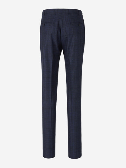Outlet online Isaia Hombre Traje de Lana y Cashmere a Cuadros color Azul Noche sku 312-002680 01 - Foto 7