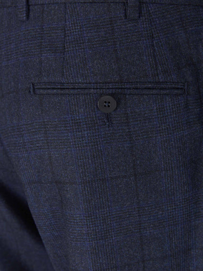 Outlet online Isaia Hombre Traje de Lana y Cashmere a Cuadros color Azul Noche sku 312-002680 01 - Foto 9