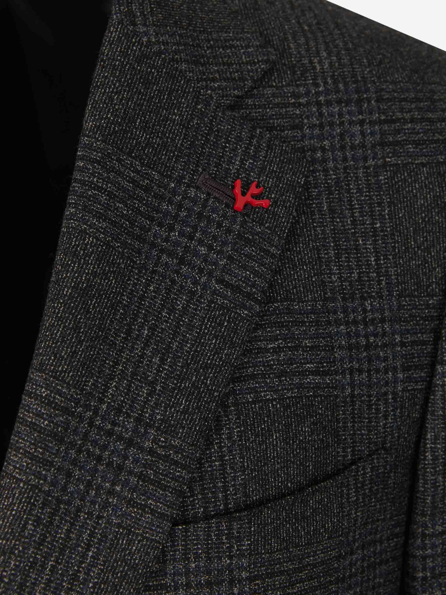 Isaia Traje Motivo Cuadros color Gris Oscuro sku 312-002681 01 - Foto 3