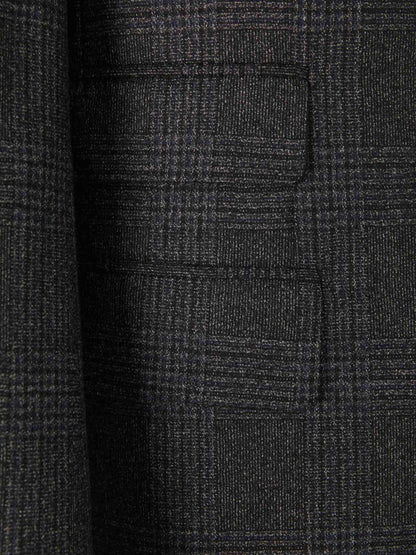 Isaia Traje Motivo Cuadros color Gris Oscuro sku 312-002681 01 - Foto 4