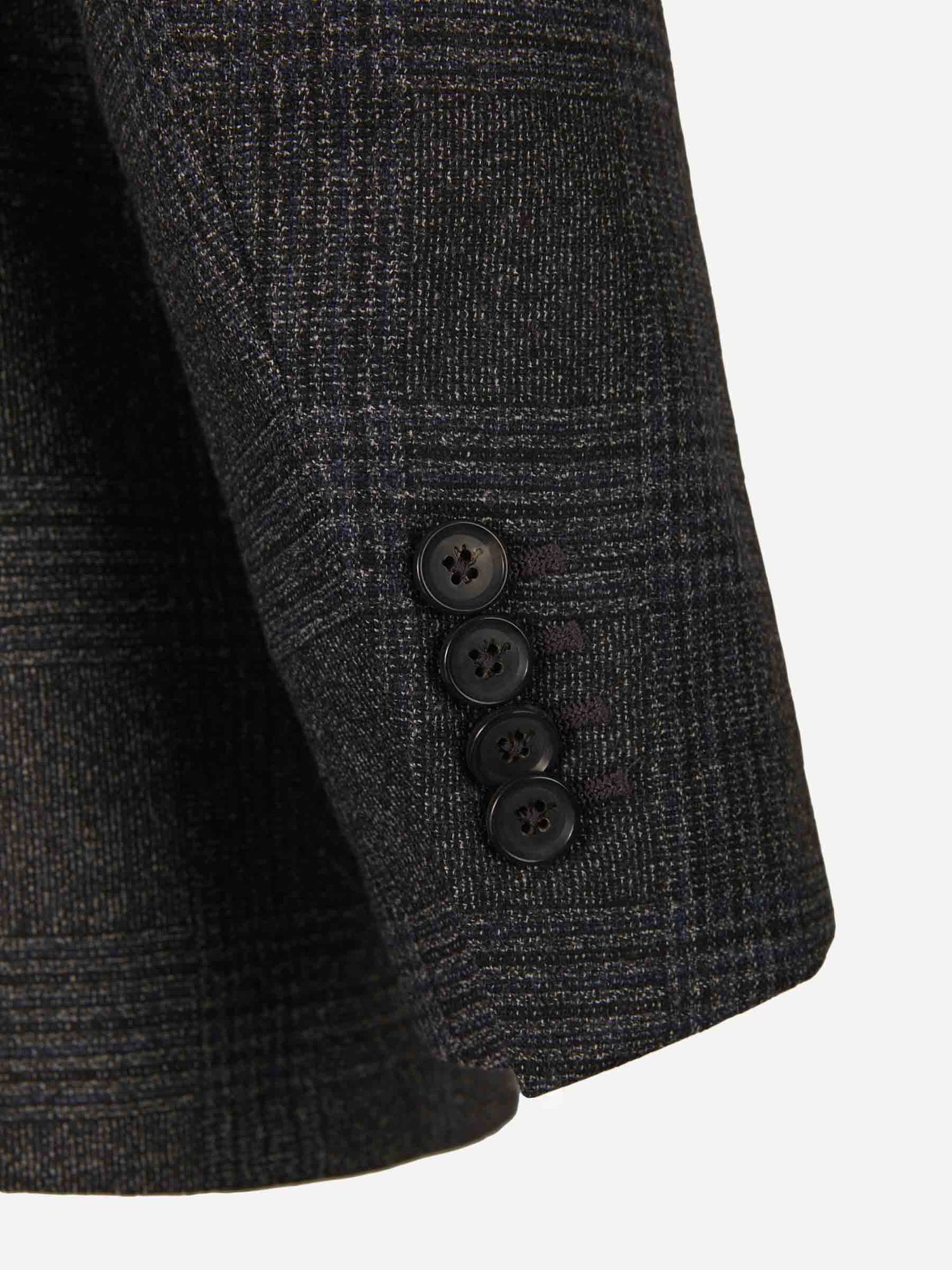 Isaia Traje Motivo Cuadros color Gris Oscuro sku 312-002681 01 - Foto 5