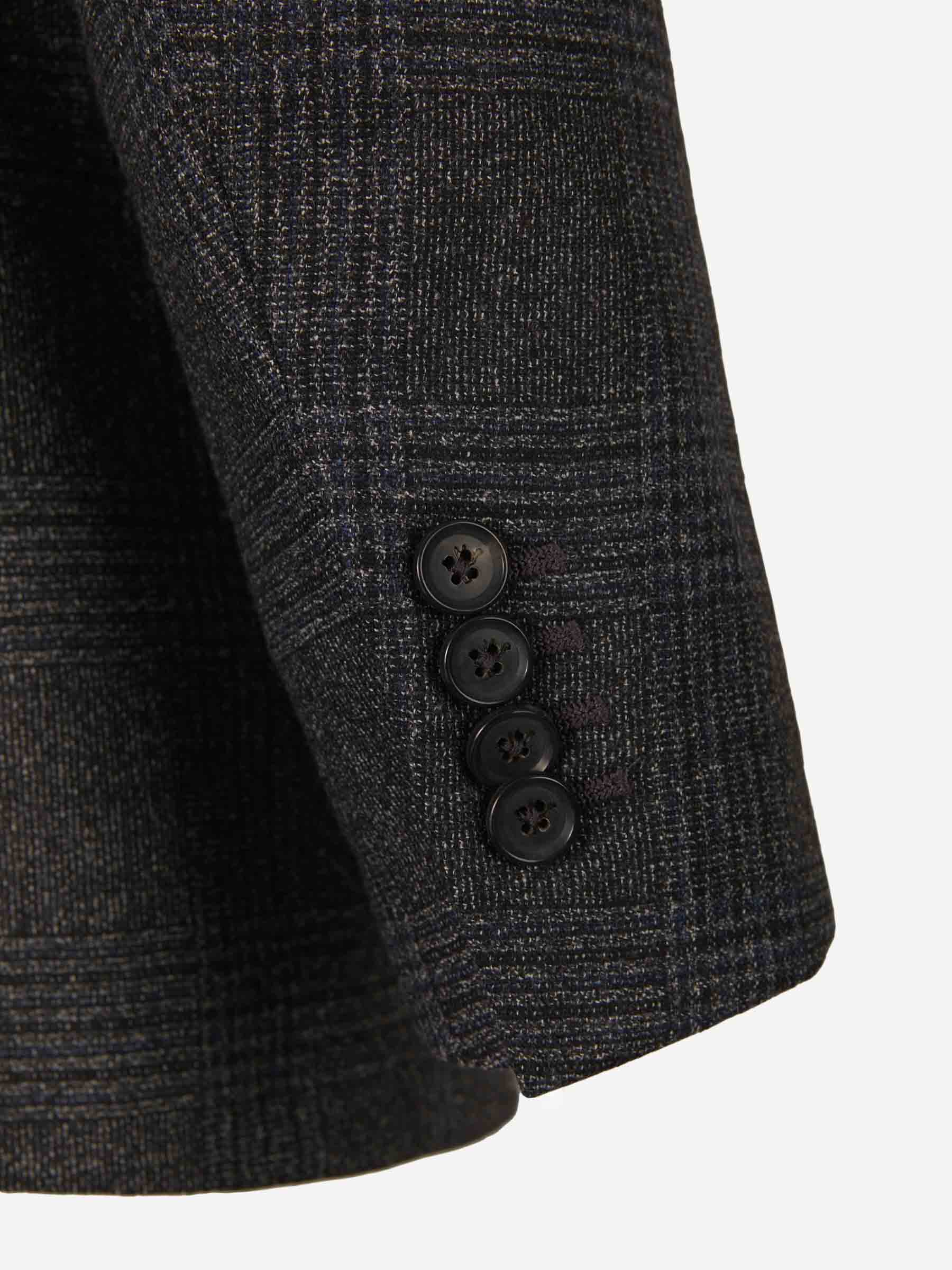 Isaia Traje Motivo Cuadros color Gris Oscuro sku 312-002681 01 - Foto 5