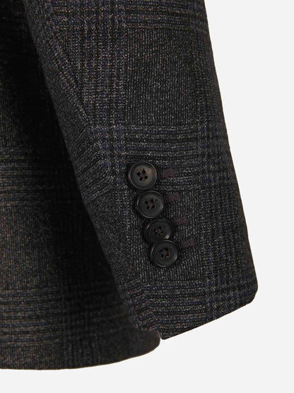 Isaia Traje Motivo Cuadros color Gris Oscuro sku 312-002681 01 - Foto 5