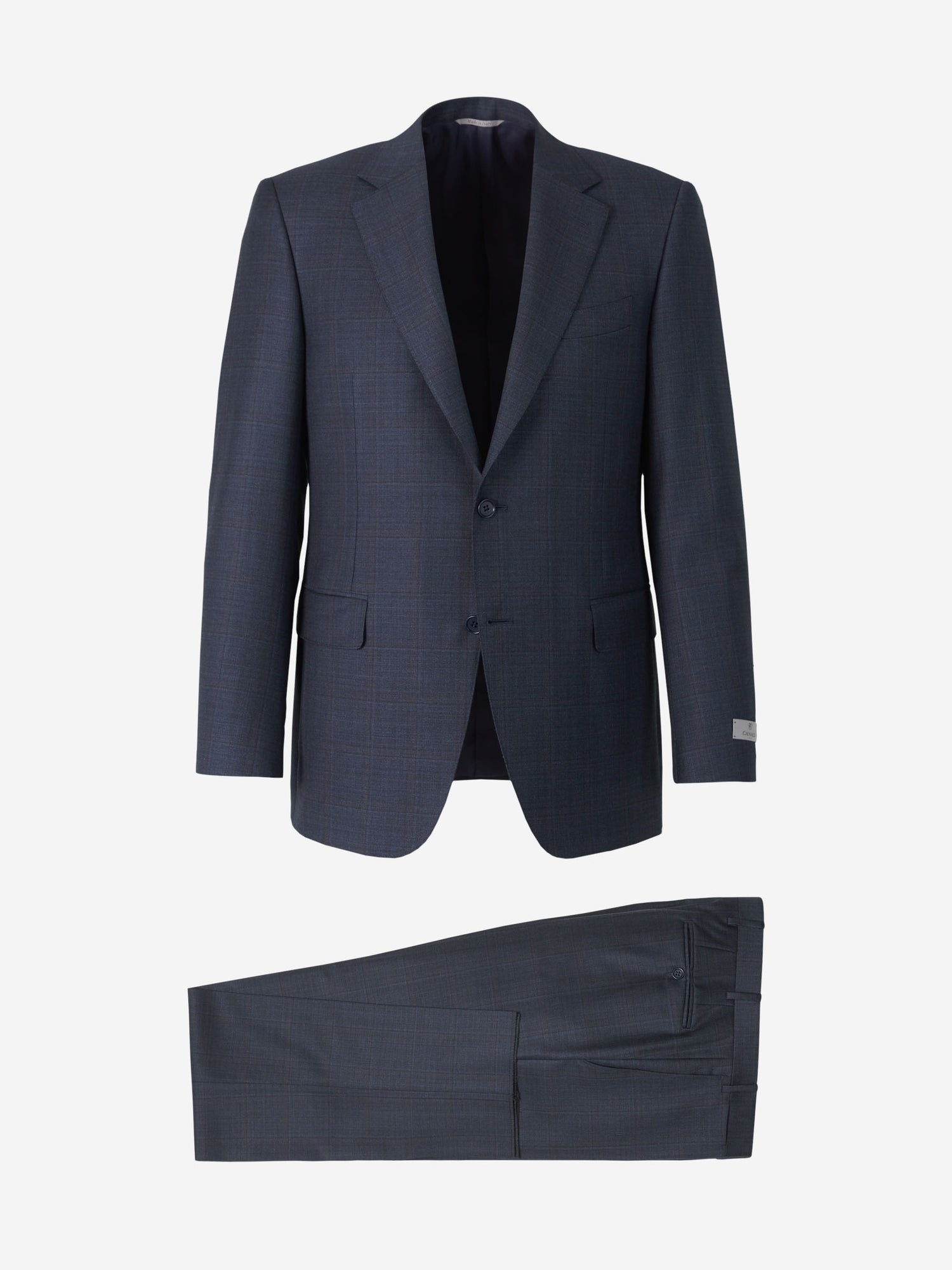 Canali Traje Motivo Cuadros color Azul Noche sku 312-002690 01 - Foto 1