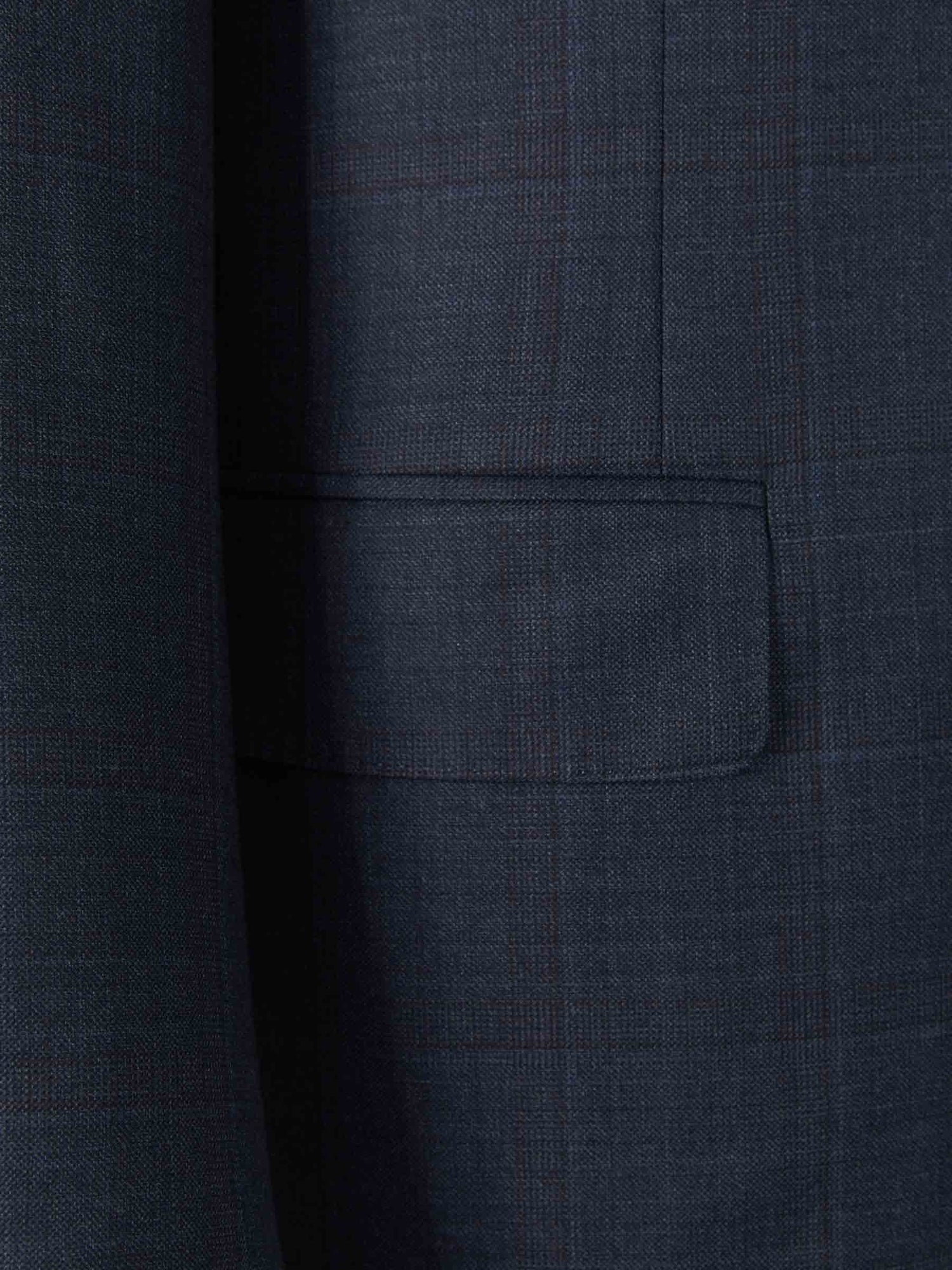 Canali Traje Motivo Cuadros color Azul Noche sku 312-002690 01 - Foto 4