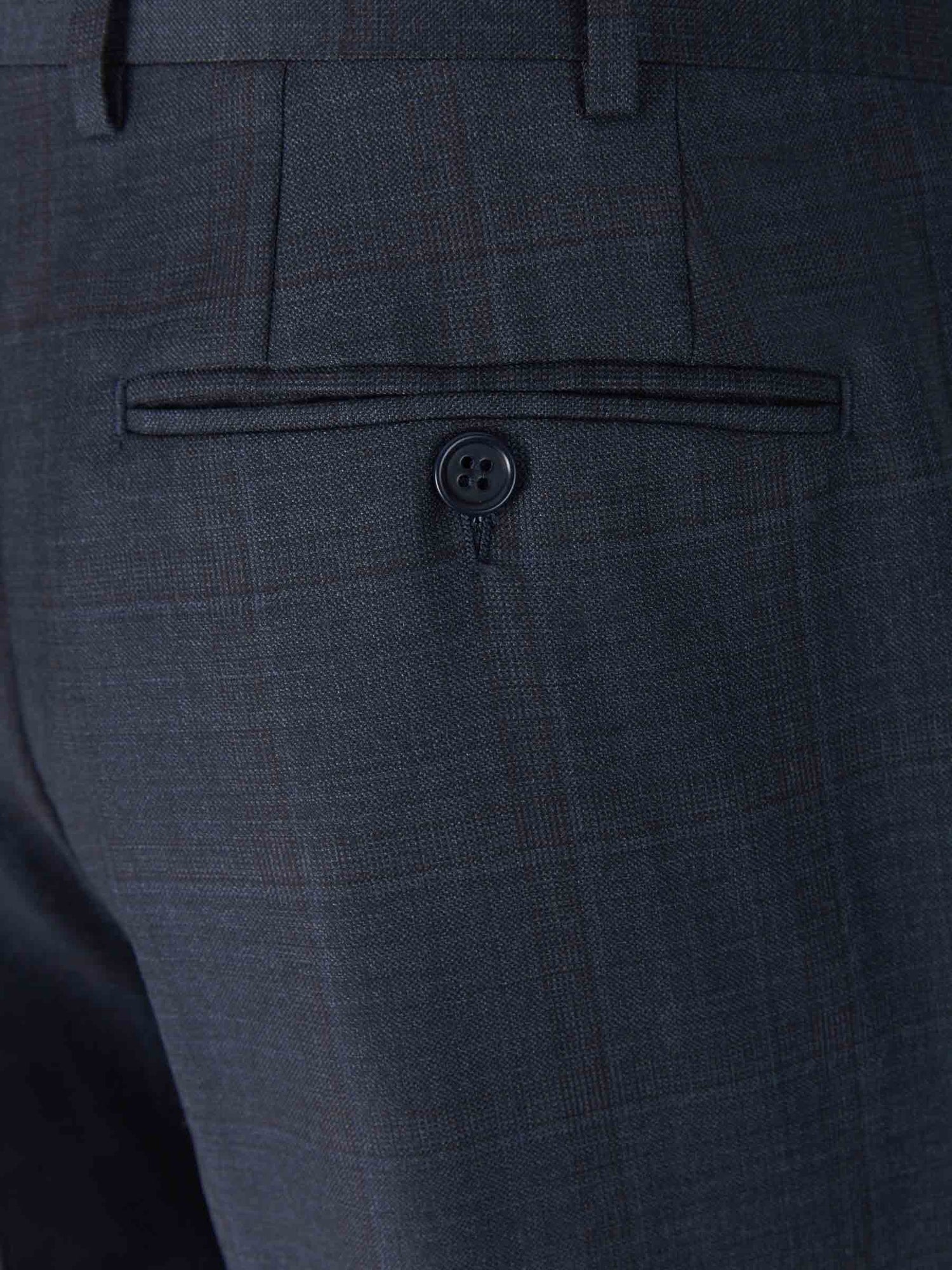 Canali Traje Motivo Cuadros color Azul Noche sku 312-002690 01 - Foto 9