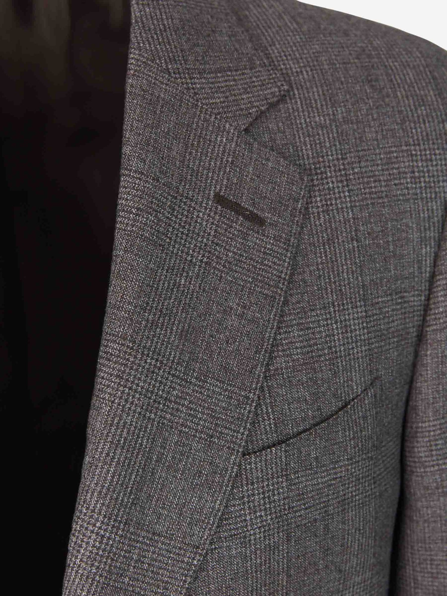 Canali Traje Motivo Príncipe Gales color Topo sku 312-002692 01 - Foto 3