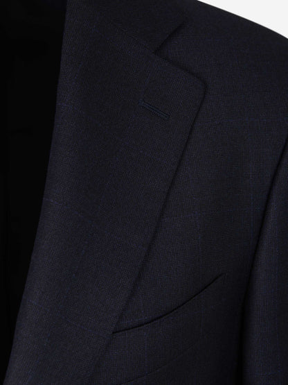 Canali Traje Motivo Cuadros Lana color Gris Oscuro sku 312-002712 01 - Foto 3