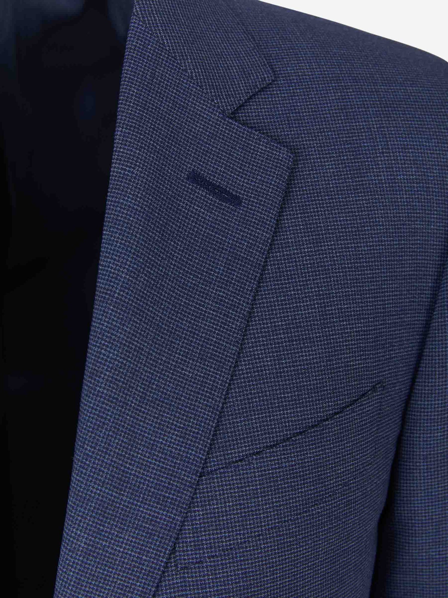 Canali Traje Lana Texturizada color Azul Noche sku 312-002735 01 - Foto 3