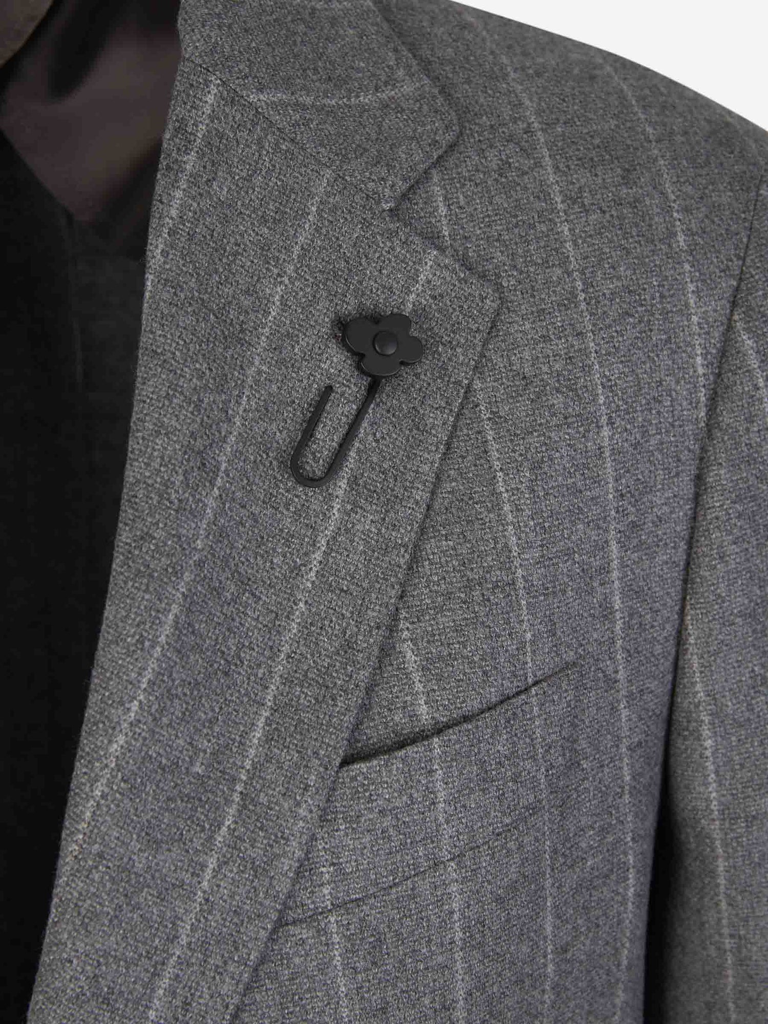 Lardini Traje Motivo Rayas color Gris Piedra sku 312-002749 02 - Foto 2