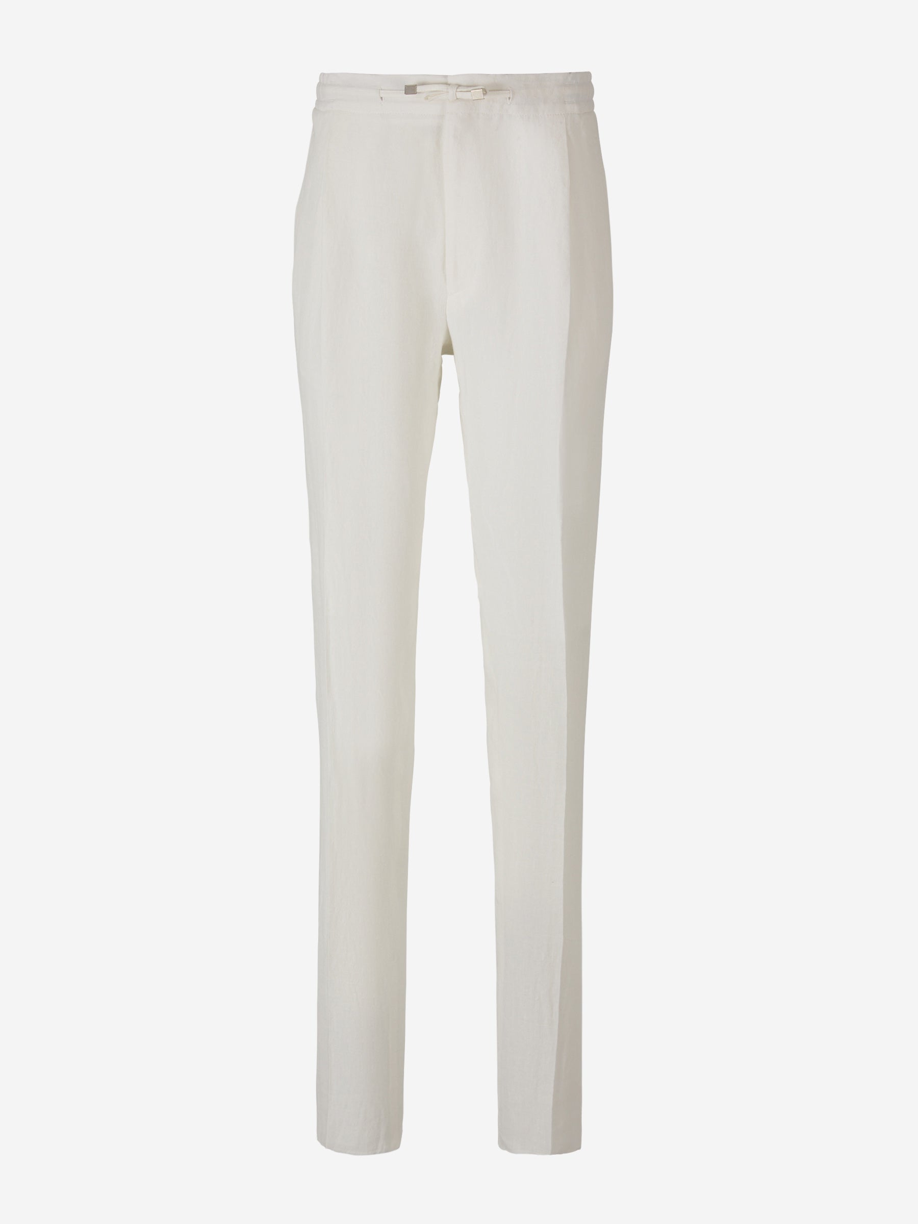 Lardini Pantalones Lino Ultraligeros color Blanco sku 321-000349 02 - Foto 1