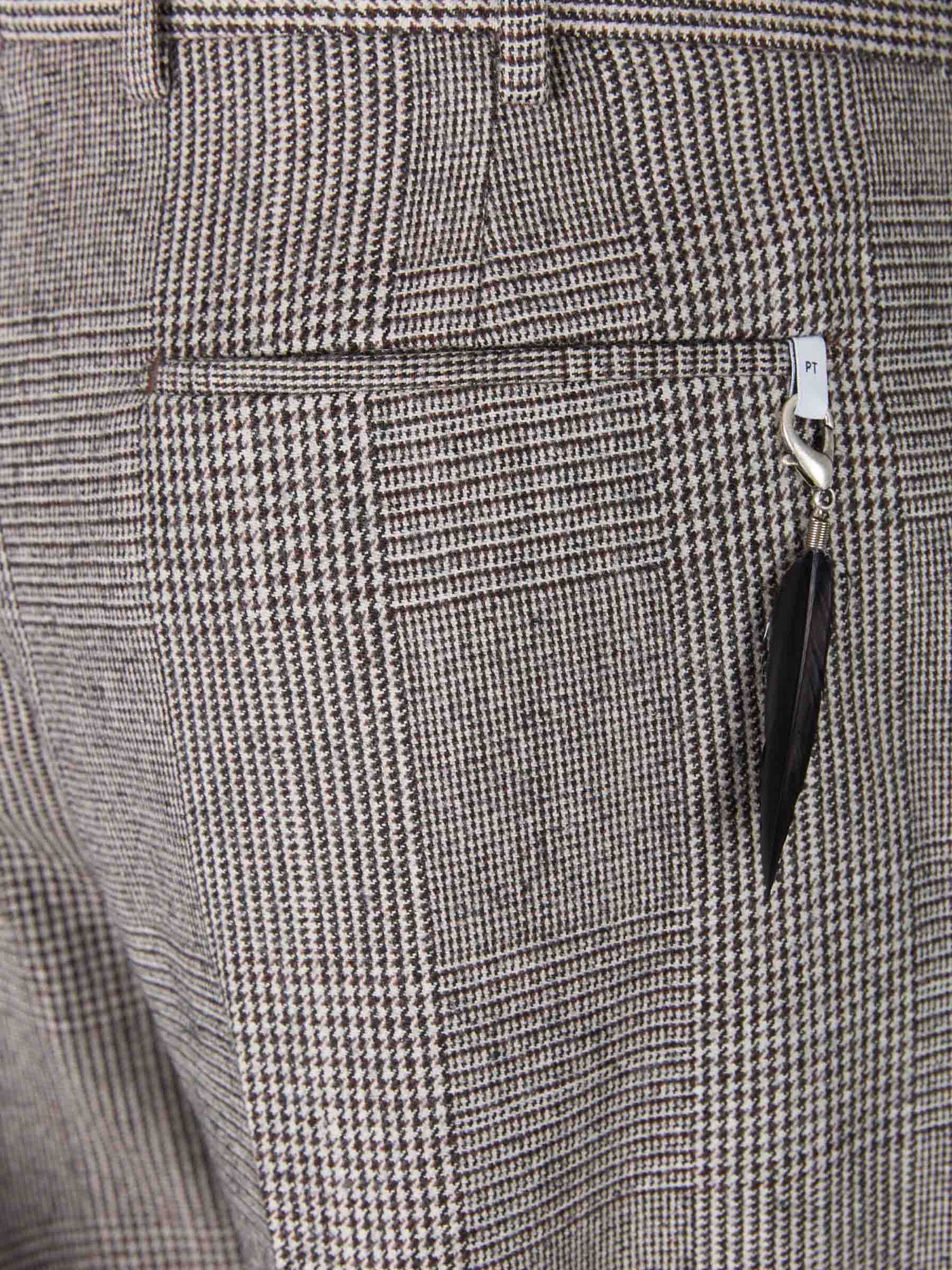 PT Torino Pantalones Príncipe de Gales color Beige sku 322-000400 01 - Foto 3