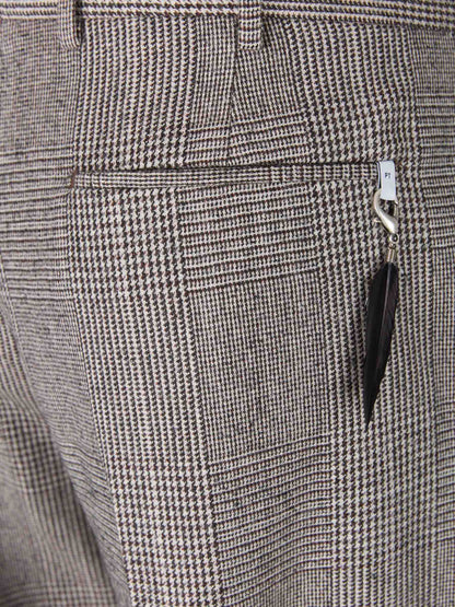 PT Torino Pantalones Príncipe de Gales color Beige sku 322-000400 01 - Foto 3
