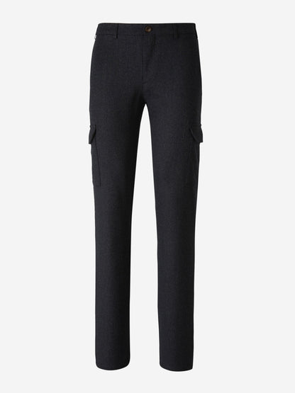 Outlet online Canali Hombre Pantalones Cargo Lana color Gris Oscuro sku 322-000438 01 - Foto 1