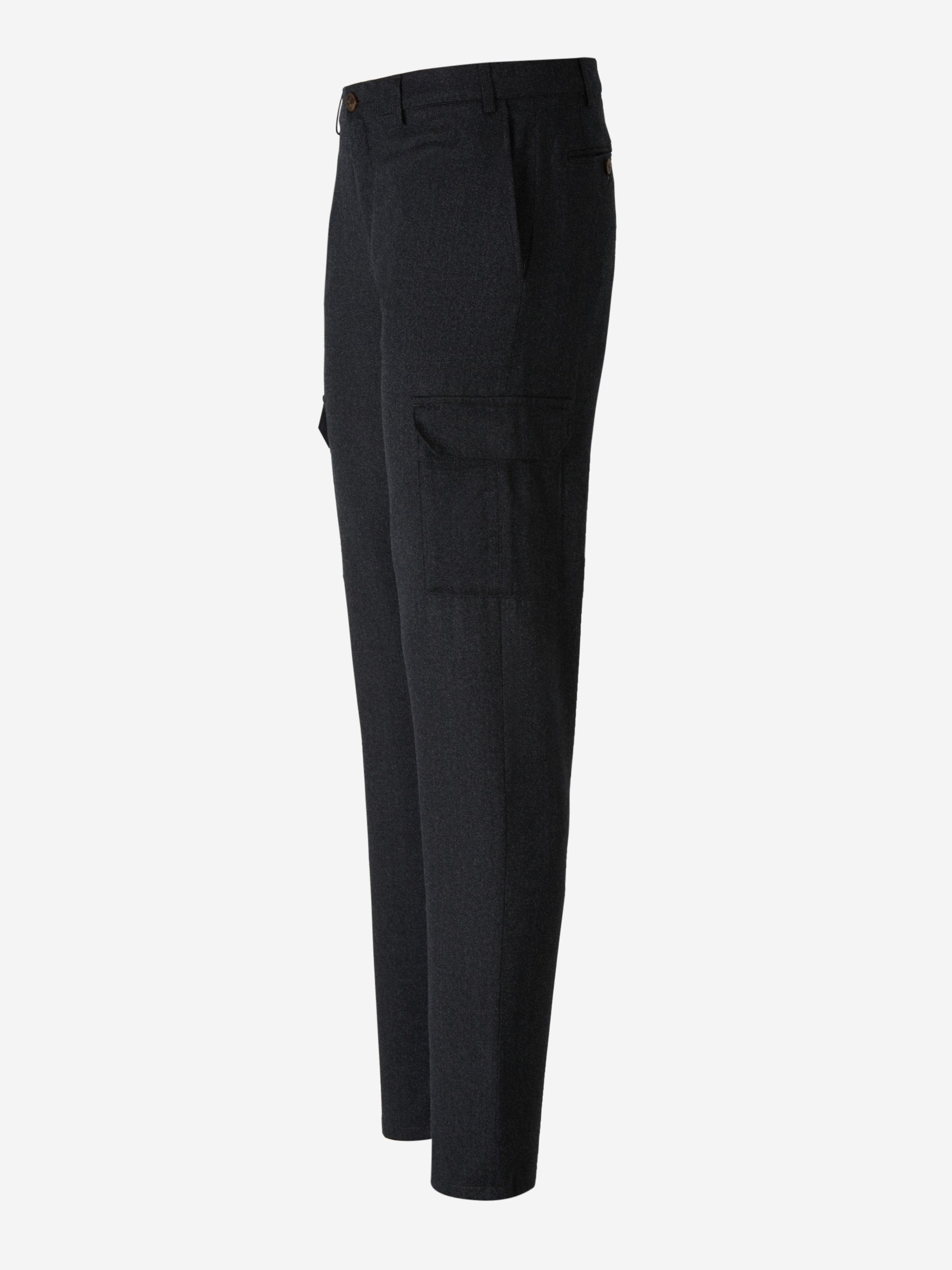Outlet online Canali Hombre Pantalones Cargo Lana color Gris Oscuro sku 322-000438 01 - Foto 2