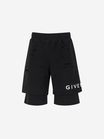 Givenchy Bermudas Algodón Logo color Negro sku 523-000928 01 - Foto 1