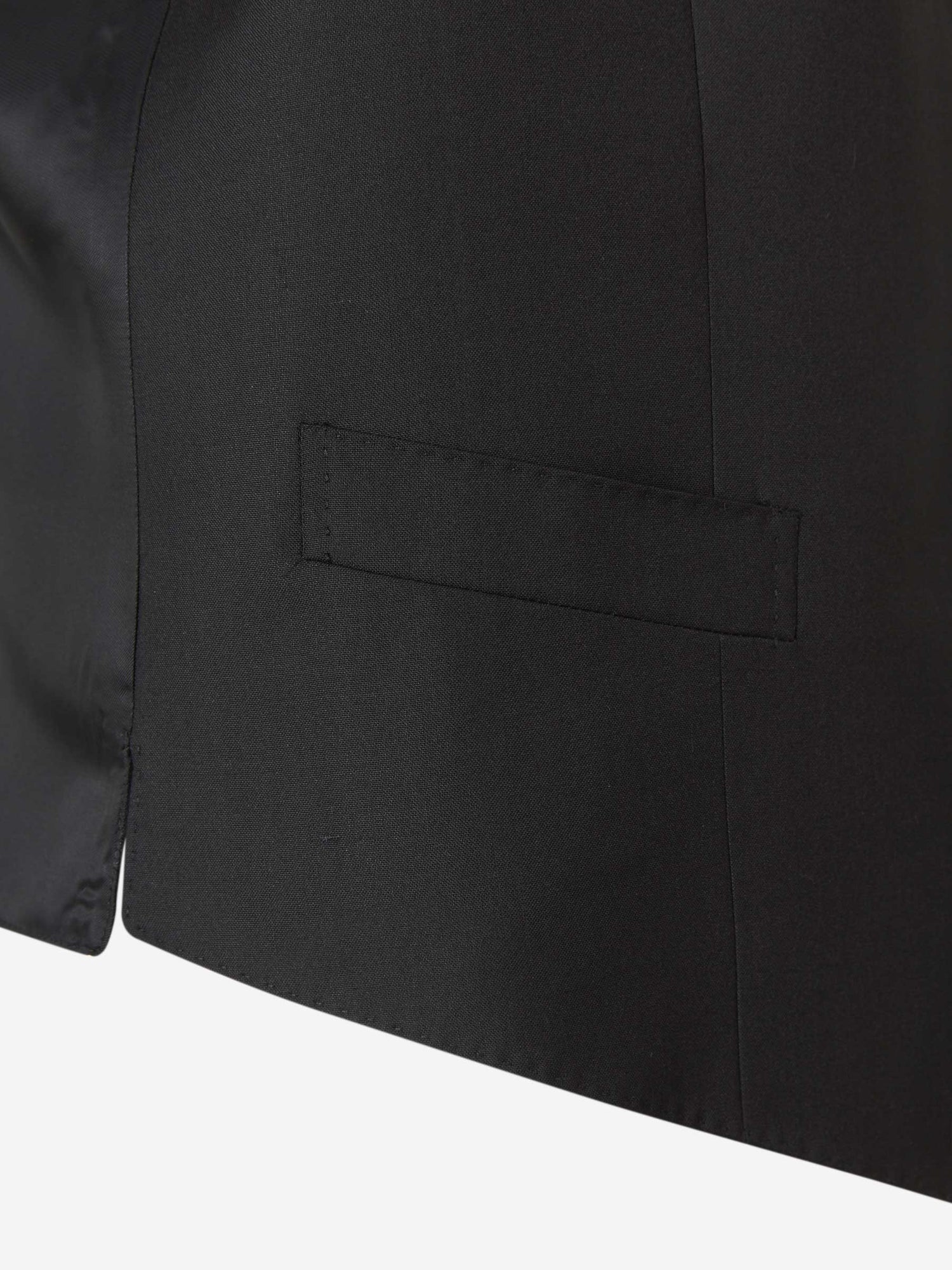 Canali Chaleco de Lana y Seda color Negro sku 352-000015 01 - Foto 4