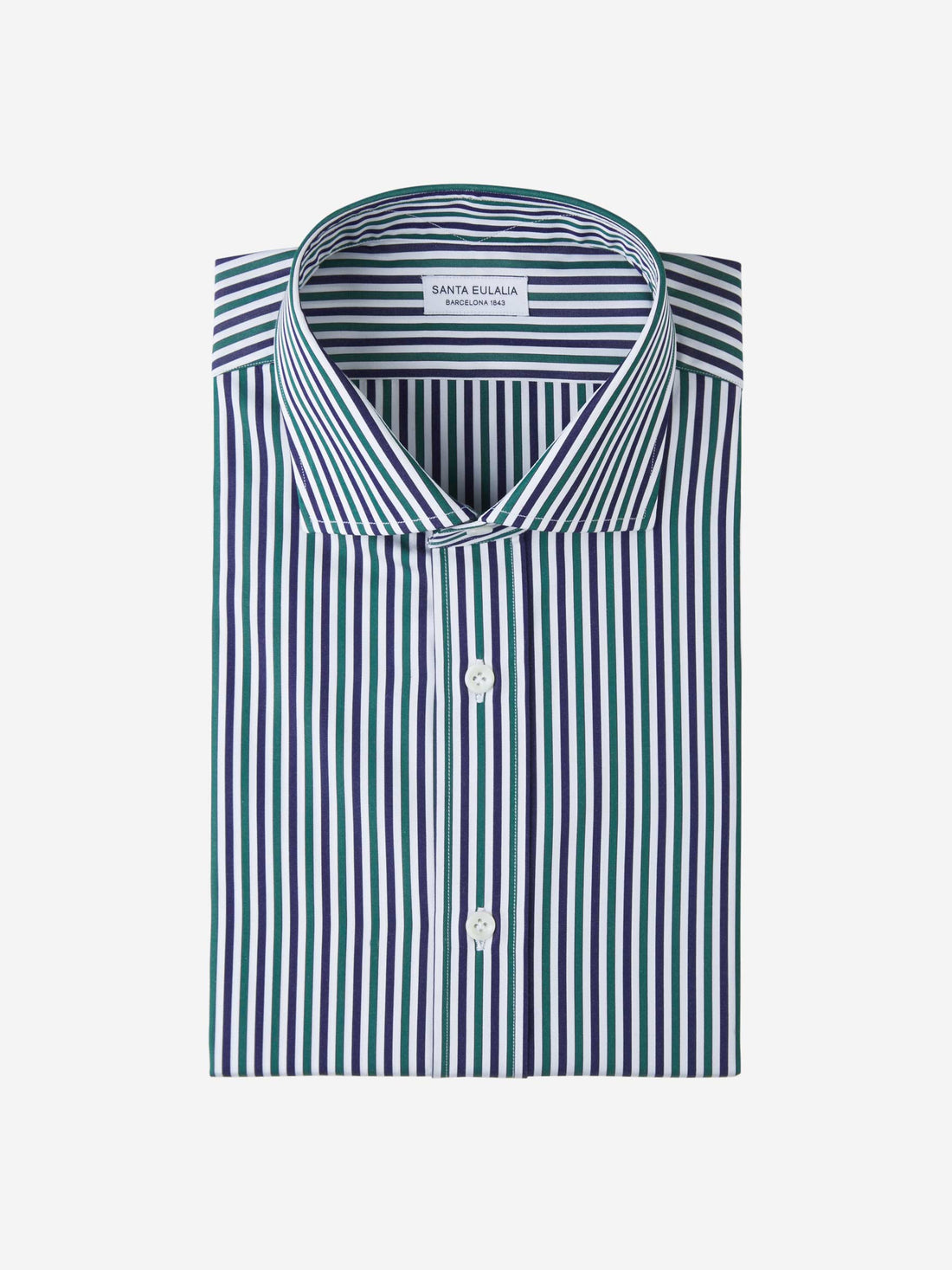 Santa Eulalia Camisa Formal Algodón Rayas color Verde Oscuro sku 401-002893 01 - Foto 1