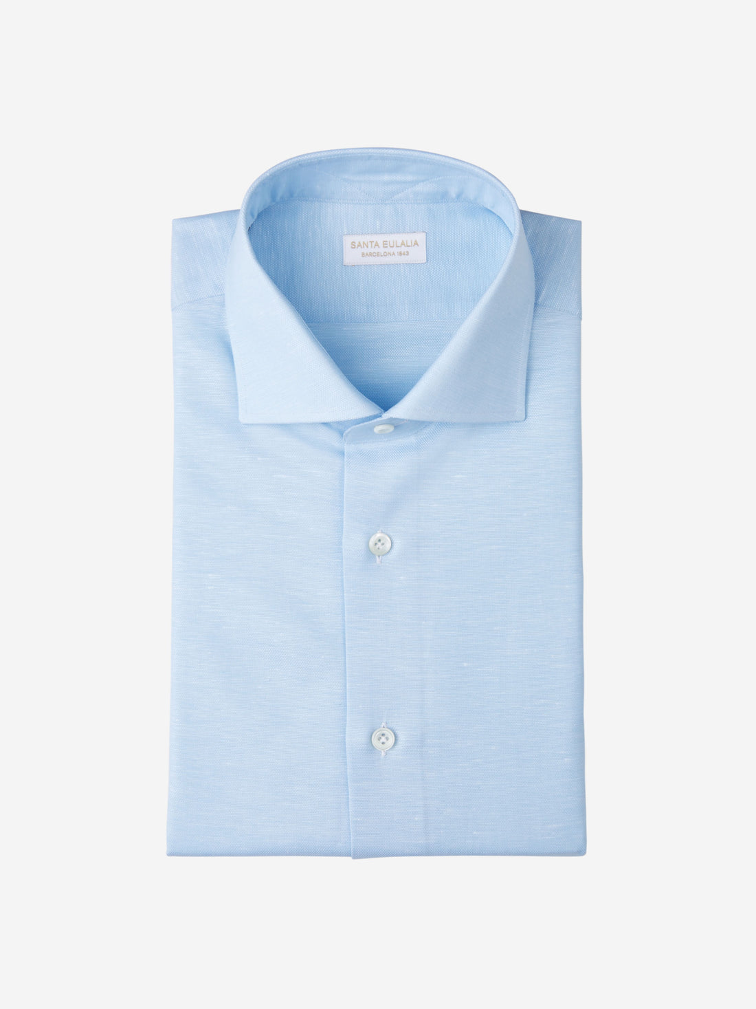 Santa Eulalia Camisa Piqué Lino Algodón color Azul Cielo sku 401-002964 01 - Foto 1