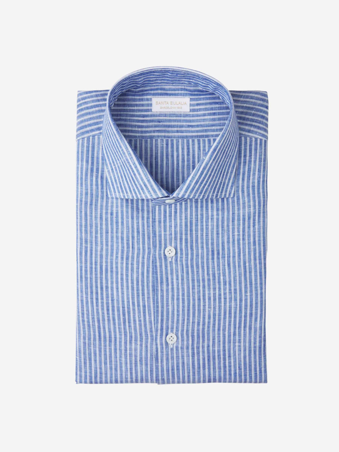 Santa Eulalia Camisa Lino Rayas color Azul Denim sku 401-002968 01 - Foto 1