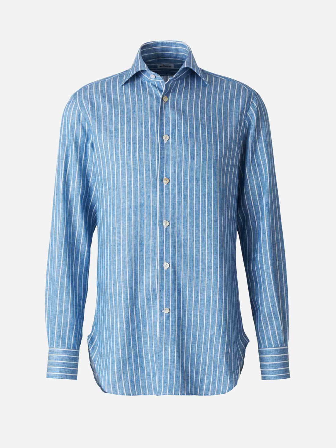 Kiton Camisa Motivo Rayas color Azul Denim sku 401-002977 01 - Foto 1