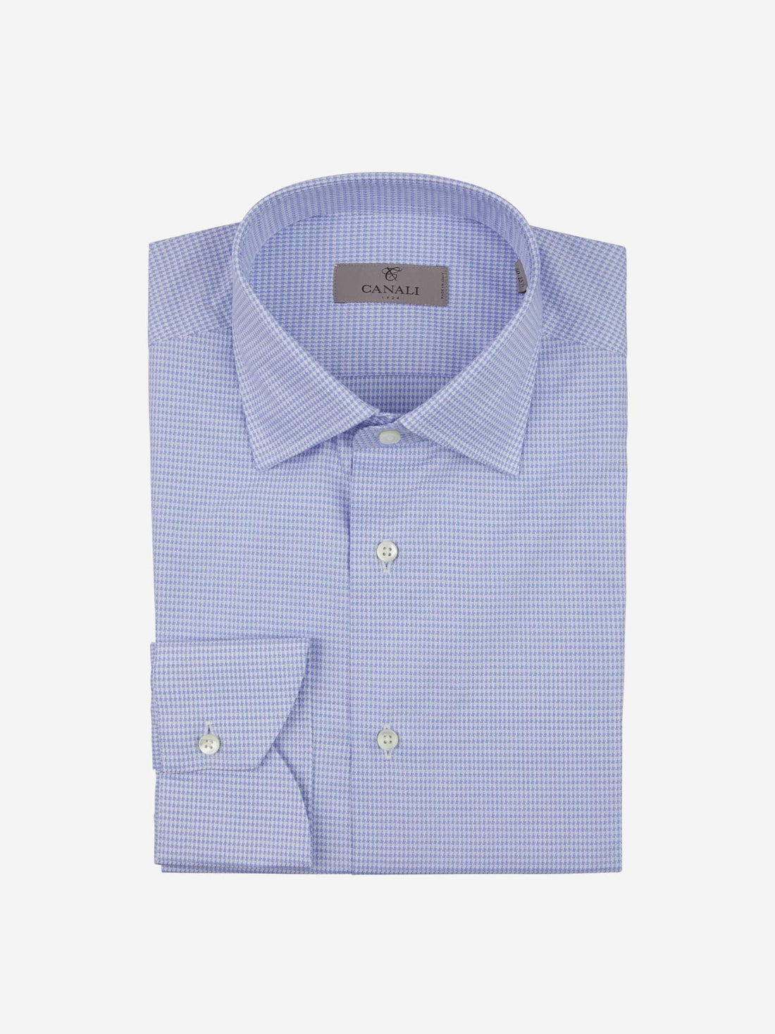 Canali Camisa Pata De Gallo color Azul Cielo sku 401-003050 01 - Foto 1