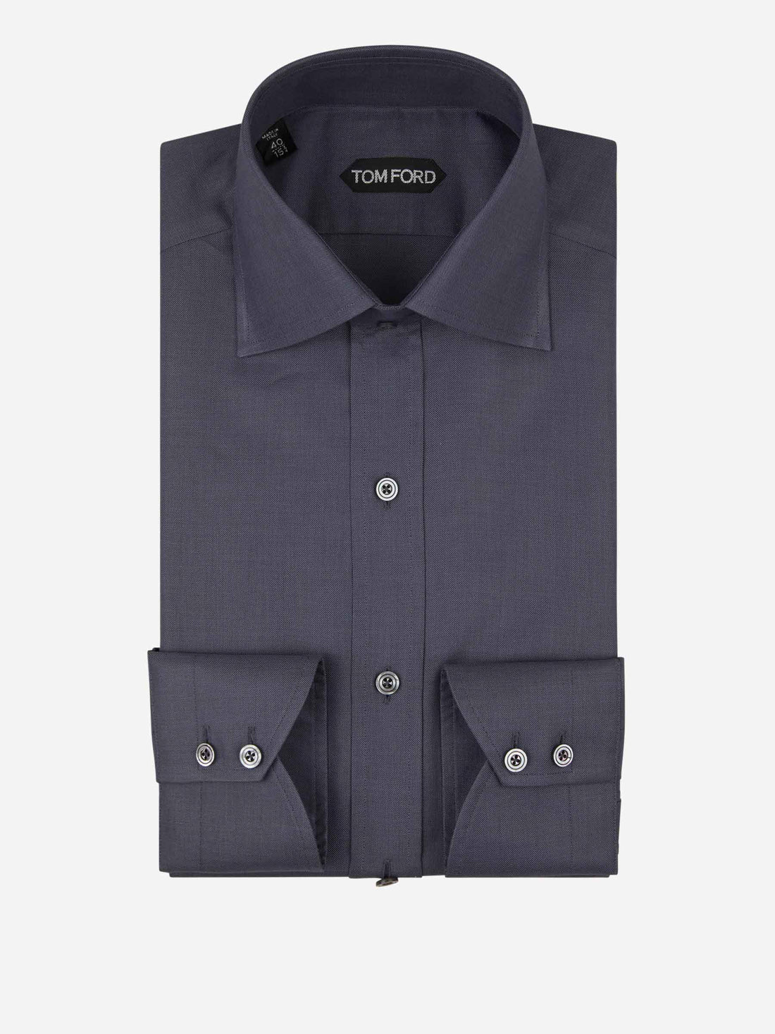 Tom Ford Camisa Lisa Algodón color Azul Noche sku 401-003066 01 - Foto 1