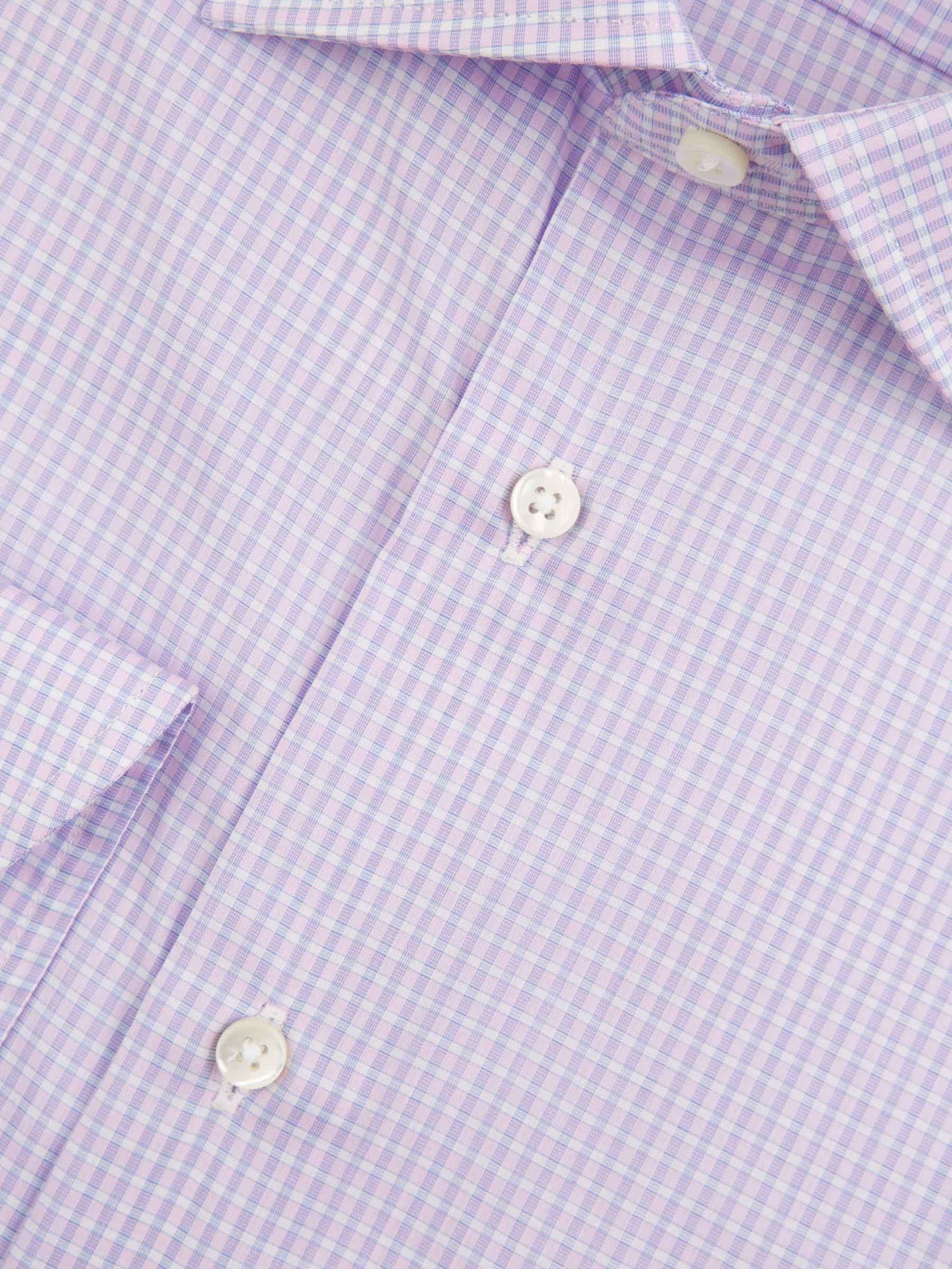 Canali Camisa Motivo Cuadros color Rosa Claro sku 401-003076 01 - Foto 1