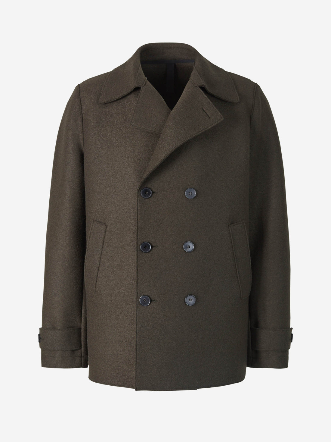 Harris Wharf Abrigo Cruzado Lana color Verde Militar sku 502-001438 01 - Foto 1