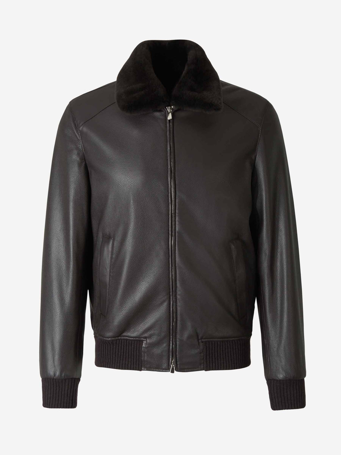 Santa Eulalia Chaqueta Cuello Contraste Piel color Marrón Oscuro sku 511-000531 01 - Foto 1