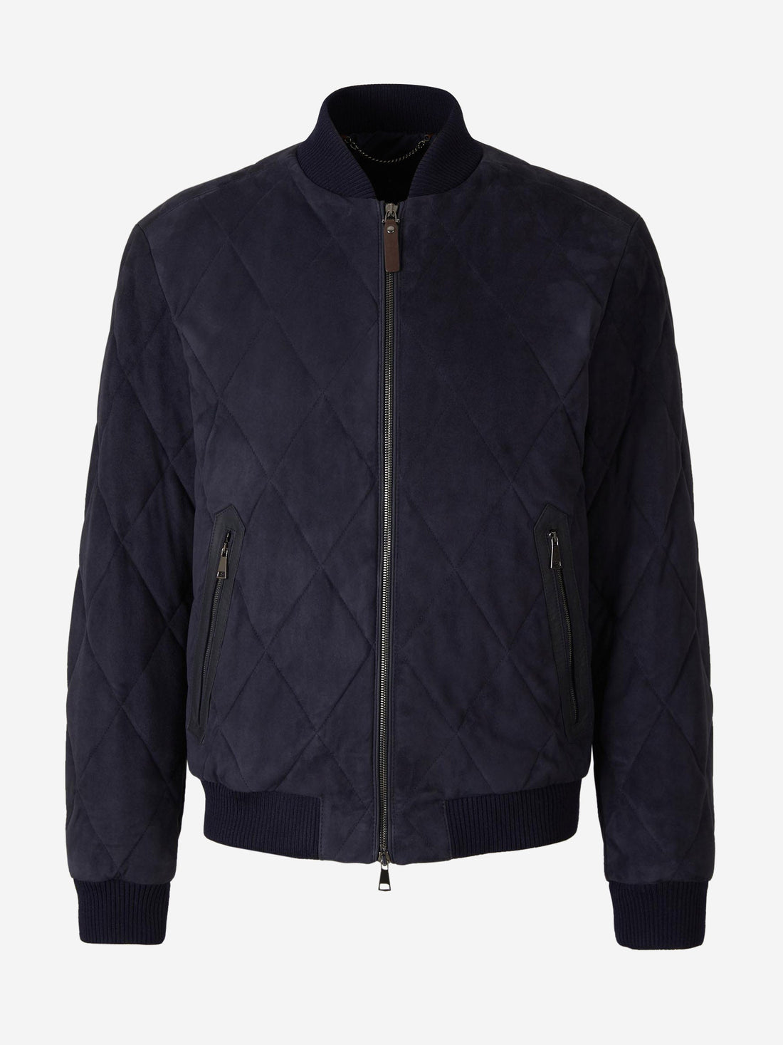 Canali Cazadora Piel Ante color Azul Marino sku 511-000608 01 - Foto 1