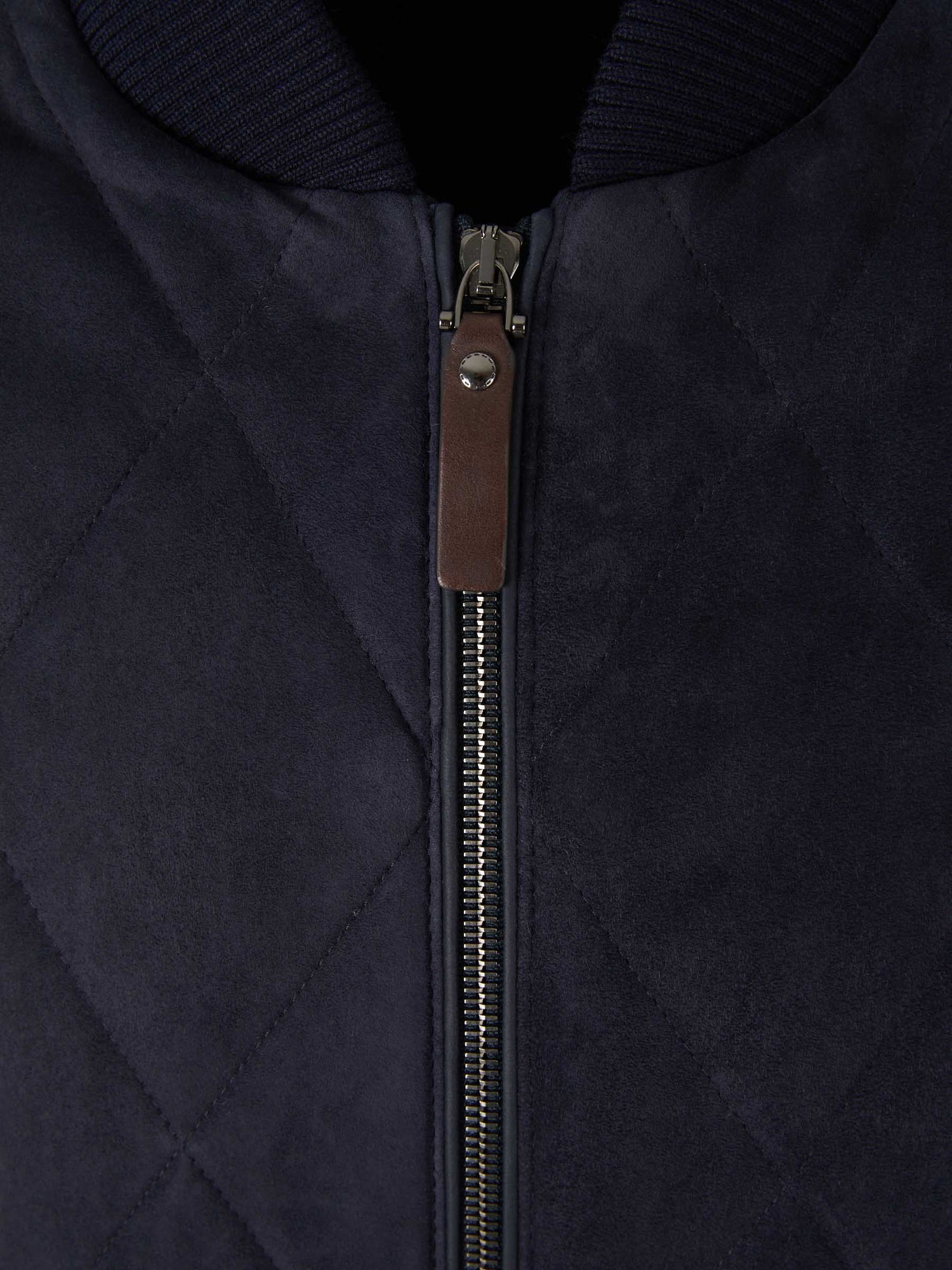 Canali Cazadora Piel Ante color Azul Marino sku 511-000608 01 - Foto 3