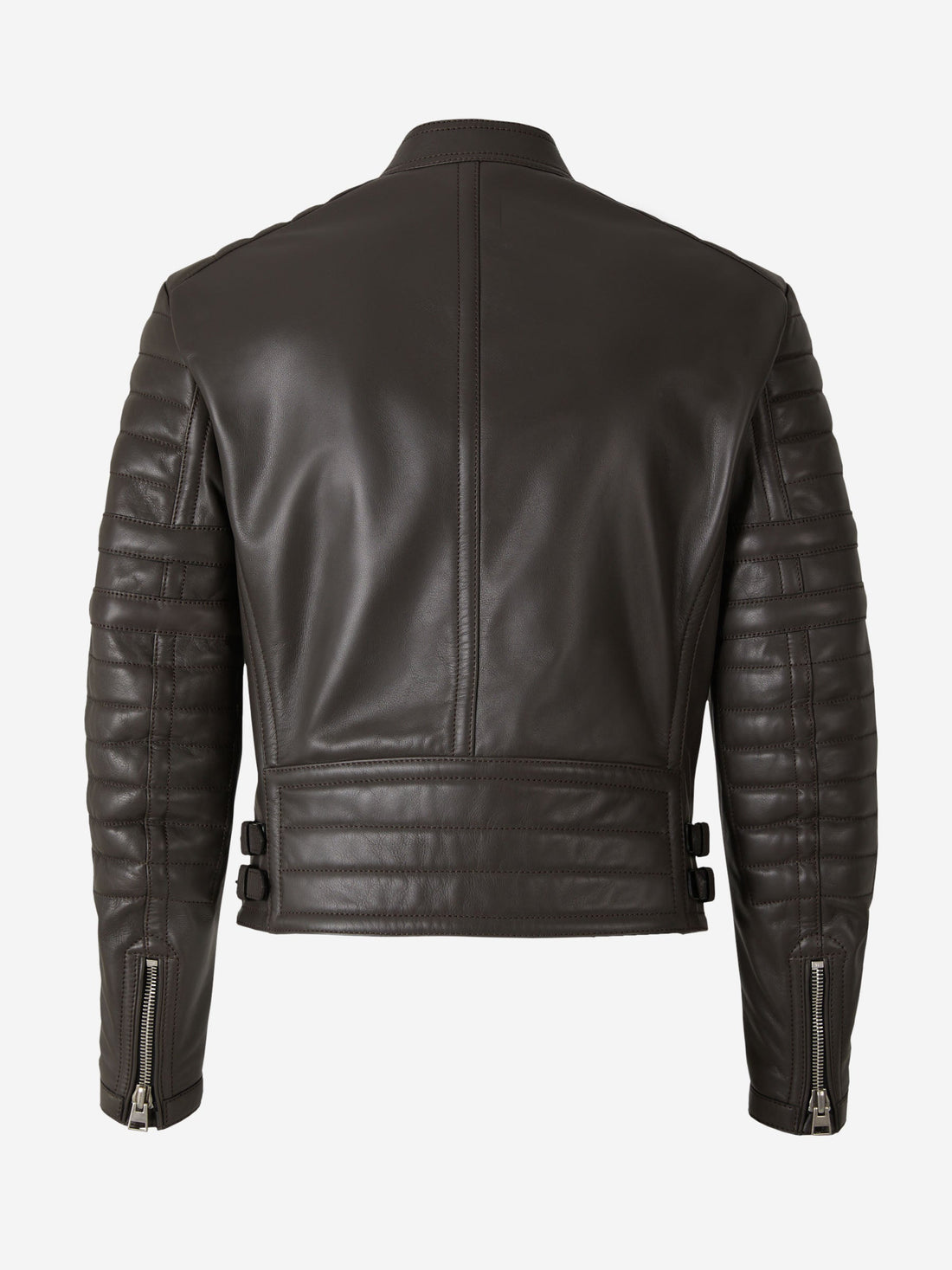 Tom Ford Cazadora Biker Piel color Marron Oscuro sku 511-000609 01 - Foto 2