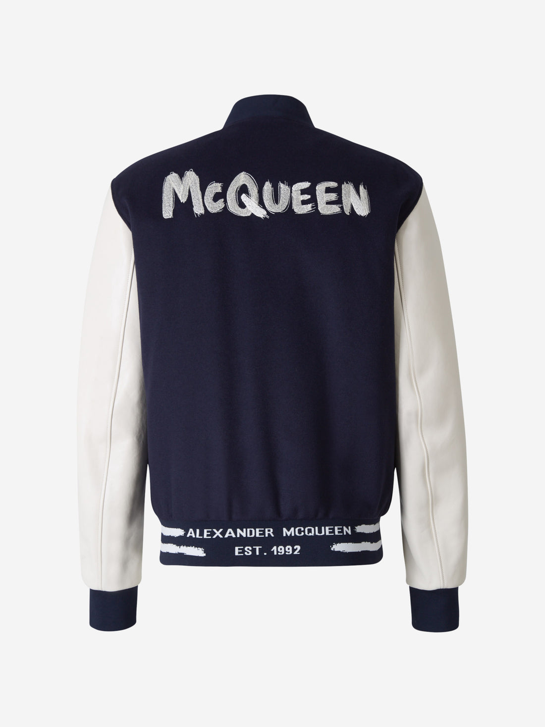 Alexander McQueen Chaqueta Bomber Varsity color Azul Marino sku 512-001747 01 - Foto 2