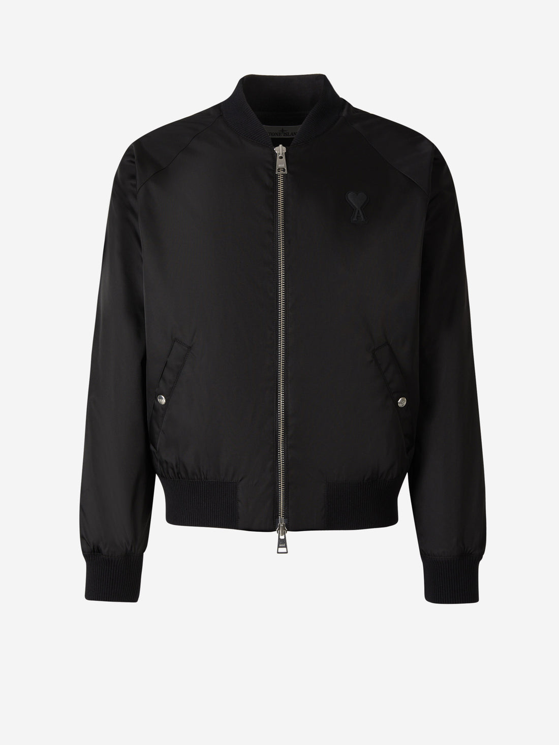 Ami Paris Chaqueta Bomber Logo color Negro sku 512-001875 01 - Foto 1