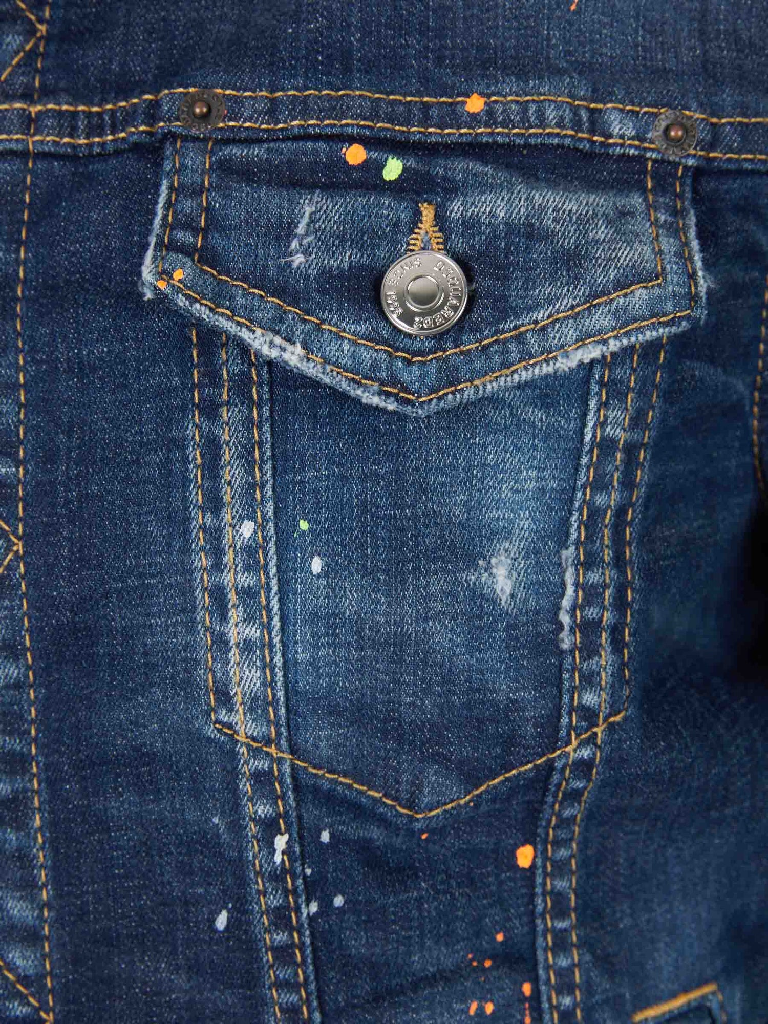 Dsquared2 Chaqueta Denim Pintura color Azul Denim sku 512-001893 01 - Foto 4