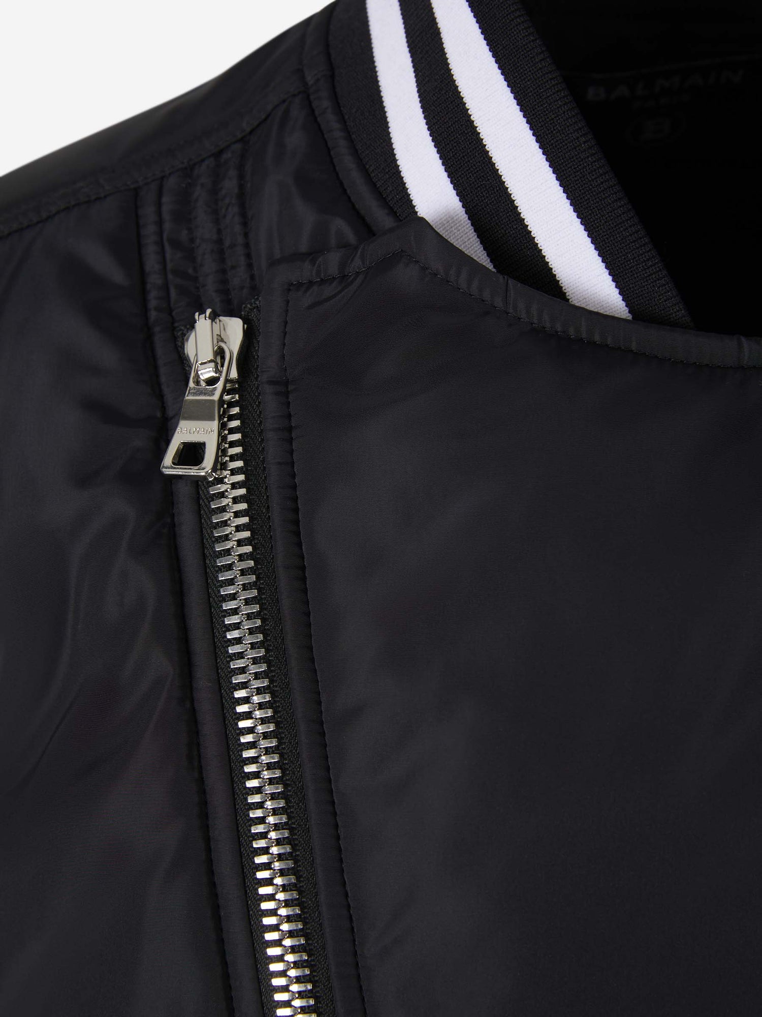 Balmain Chaqueta Bomber Detalle Rayas color Negro sku 512-001932 01 - Foto 3