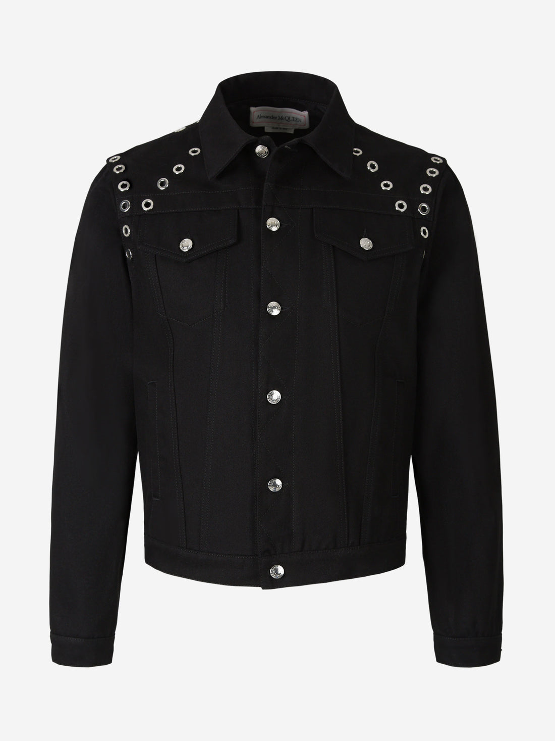 Alexander McQueen Chaqueta Denim Ojales color Negro sku 512-001941 01 - Foto 1