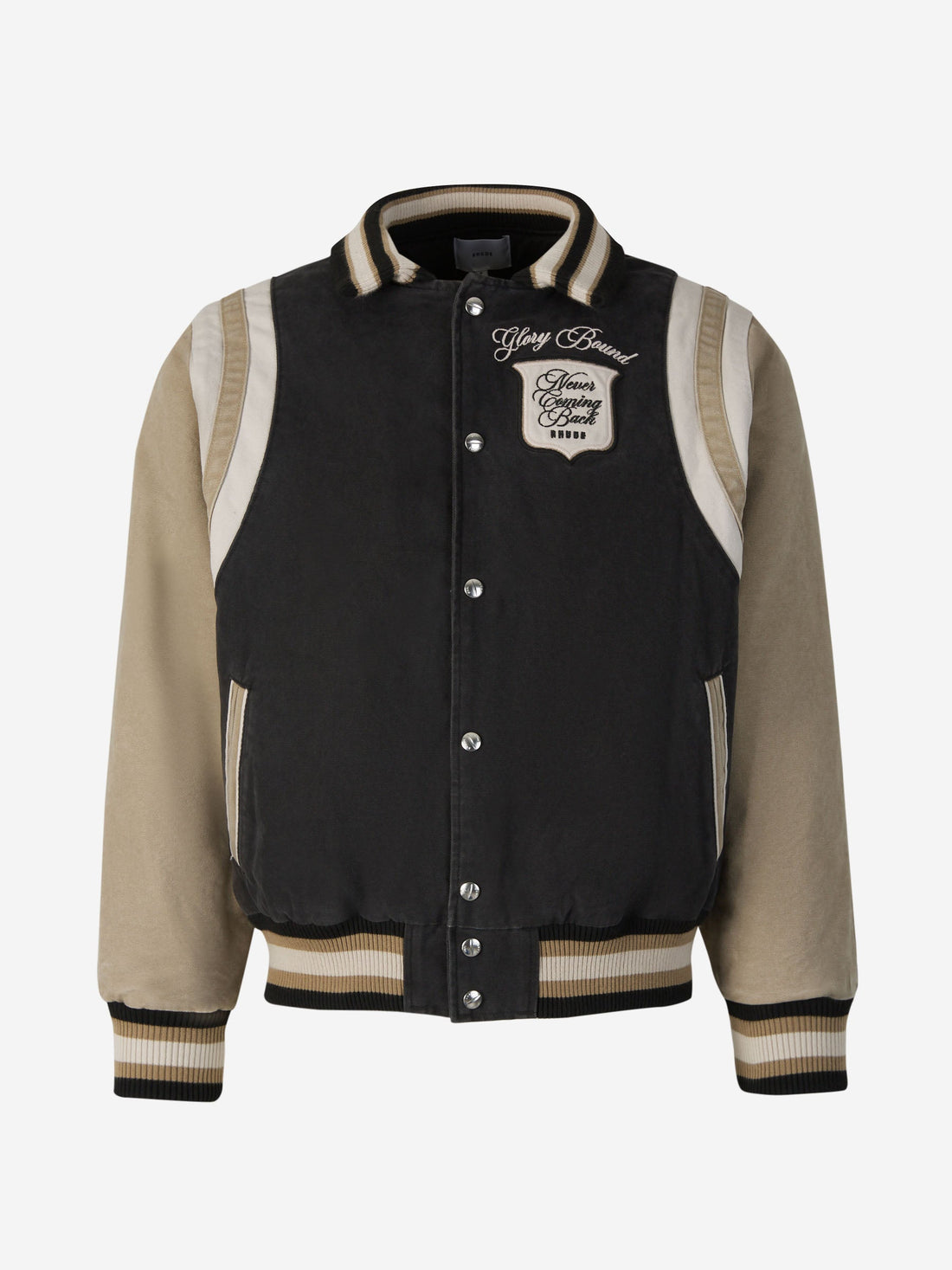Rhude Chaqueta Washed Canvas Varsity color Negro sku 512-002071 00 - Foto 1