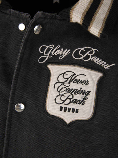 Rhude Chaqueta Washed Canvas Varsity color Negro sku 512-002071 00 - Foto 2