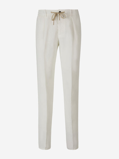 Santa Eulalia Pantalones Ultraligeros Lino color Blanco sku 521-002757 01 - Foto 1