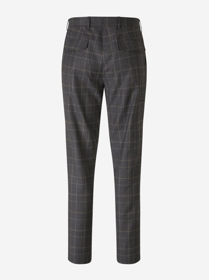 Brioni Pantalones Motivo Cuadros color Gris Piedra sku 521-002815 01 - Foto 2