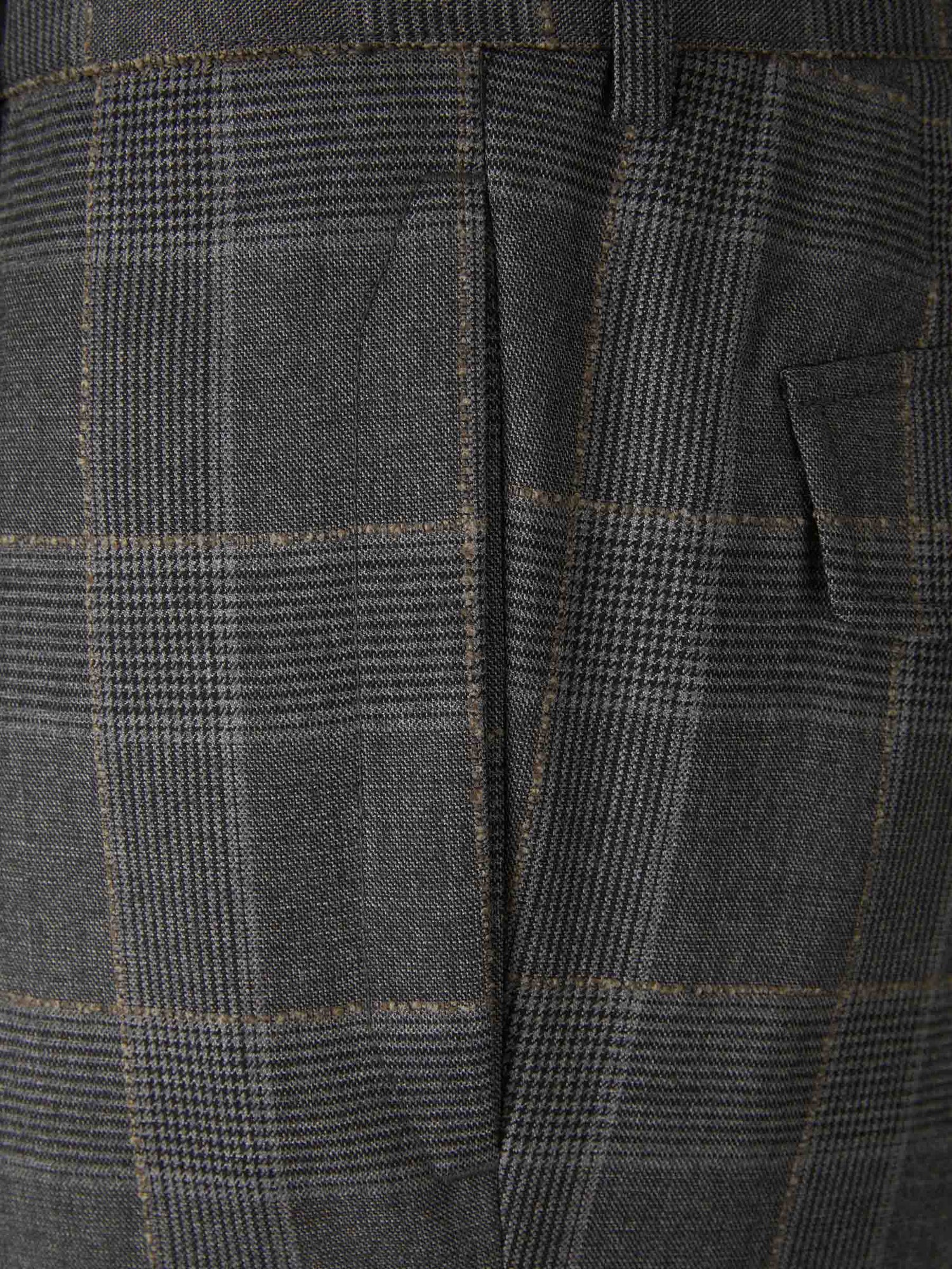 Brioni Pantalones Motivo Cuadros color Gris Piedra sku 521-002815 01 - Foto 3