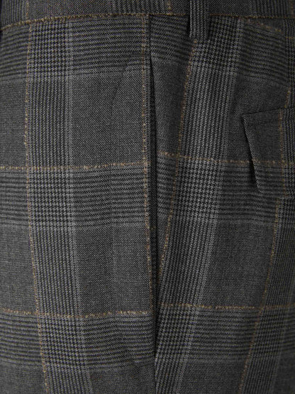 Brioni Pantalones Motivo Cuadros color Gris Piedra sku 521-002815 01 - Foto 3